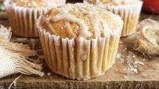 Apple Cider Muffins with Cinnamon Glaze