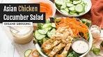 Asian Chicken Sesame Salad with Carrots and Cucumbers