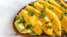 Avocado Toast With Mango, Chili Powder, and Mint