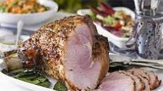 Baked ham with brown sugar & mustard glaze