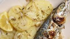 Baked Mackerel With Potatoes And Onions