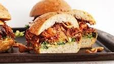 BBQ Jackfruit Sandwiches with Avocado Slaw