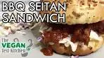 BBQ Seitan & Crispy Coleslaw Sandwich w/ Backyard BBQ ...