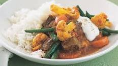 Beef and vegetable curry