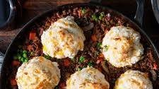 Beef Pot Pie with Cheddar Biscuits