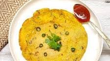 Besan Egg Palak Chilla / Cheela - Chickpea Flour Egg Spinach Omelette