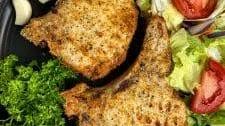 Best Damn Air Fryer Parmesan Garlic Pork Chops