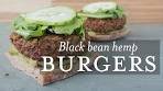 Black Bean Hemp Burgers