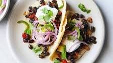 Black Bean Tacos With Avocado and Spicy Onions