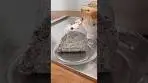 Black Sesame Tteok Cake - Korean Rice Cake Cafe 🎂