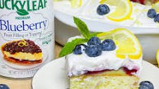 Blueberry Lemon Poke Cake