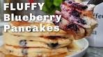 BLUEBERRY PANCAKES | Homemade Fluffy Blueberry ...