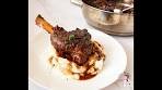 Braised Lamb Shanks in Red Wine - Oven Braised.