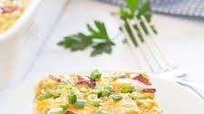 Breakfast Egg Bake with Bacon and Green Chilis