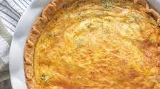 Broccoli, cheddar, and chicken quiche