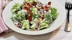 Broccoli Salad with Red Grapes, Bacon, and Sunflower Seeds