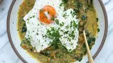 Brothy Spiced Lentil Bowls with Yogurt + Fried Eggs