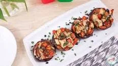 Caprese Chicken Stuffed Portobello Mushrooms