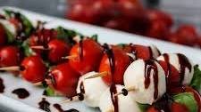 Caprese Skewers with Balsamic Glaze