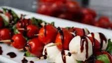 Caprese Skewers with Balsamic Glaze