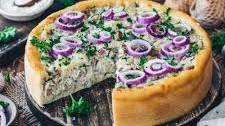Caramelized Onion Tart - Vegan German Zwiebelkuchen