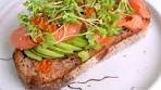 Carmen's breakfast | Smoke salmon avocado toast with ikura ...