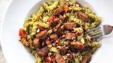 Carrot Top Pesto Pasta