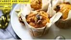 Carrot walnut muffins recipe | Easy carrot muffin recipe ...