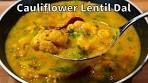 CAULIFLOWER RED LENTIL DAL WITH GREEN PEAS | Gobi ...