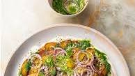 Chaat masala potatoes with yoghurt