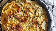 Cheddar, Gouda, and Pimento Cheesy Potato Bake