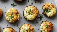 Cheese Stuffed Mushrooms (Easy Appetizer)