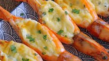 Cheesy Baked Butterflied Shrimp