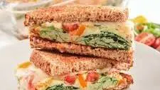 Cheesy Meal Prep Veggie Breakfast Sandwiches (5-Minute Prep)