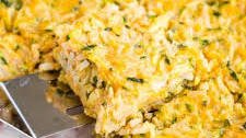 Cheesy Zucchini Casserole with Rice