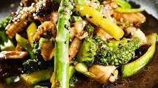 Chicken, Broccoli, and Asparagus Stir Fry