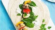 Chicken skewers with tzatziki