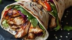 Chicken Teriyaki Wraps with Japanese highballs