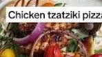 CHICKEN TZATZIKI PIZZA!!!! . Ingredients * naan bread * 6 oz ...
