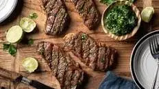 Chimichurri-Marinated Strip Filets