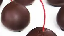 Chocolate Cherry Bombs - Cherry Filled Cake Balls Dipped in Chocolate