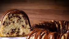 Chocolate Chip Bundt Cake with Peanut Butter Fudge Icing