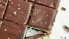 Chocolate Mint Cheesecake Bars