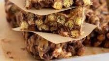 Chocolate Peanut Butter Cereal Bars