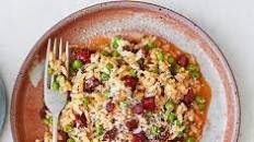 Chorizo & pea risotto