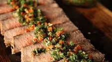 Citrus Marinated London Broil with Cilantro Gremolata