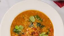 Coconut Lentil Spinach Soup