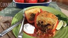 Cornbread and Taco Stuffed Peppers