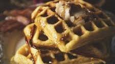 Cornmeal Buttermilk Waffles with Honey Butter