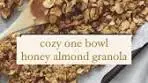 Cozy season starts with this one bowl honey almond granola ...